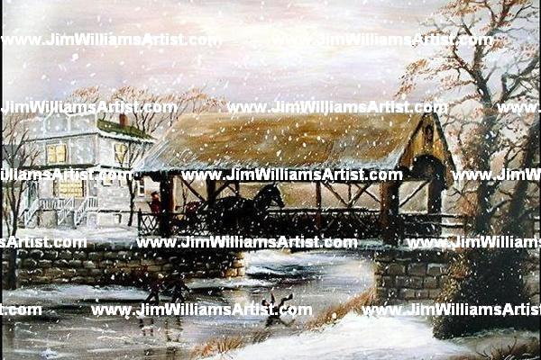 Long Grove Bridge Winter